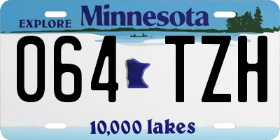 MN license plate 064TZH