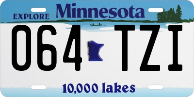 MN license plate 064TZI
