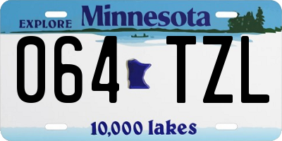 MN license plate 064TZL