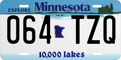 MN license plate 064TZQ
