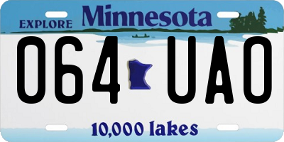 MN license plate 064UAO