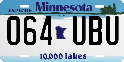 MN license plate 064UBU