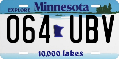 MN license plate 064UBV