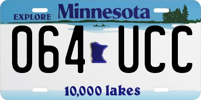 MN license plate 064UCC