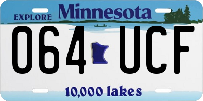 MN license plate 064UCF