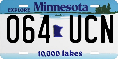 MN license plate 064UCN