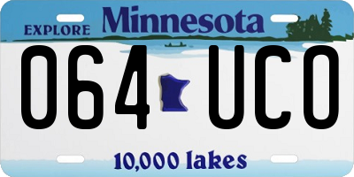 MN license plate 064UCO