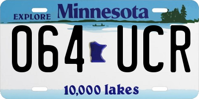 MN license plate 064UCR