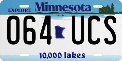 MN license plate 064UCS