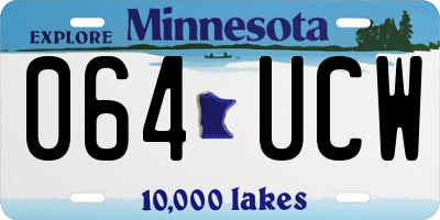 MN license plate 064UCW