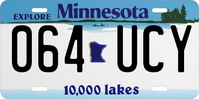 MN license plate 064UCY