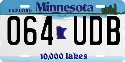 MN license plate 064UDB