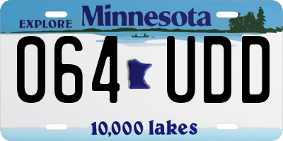 MN license plate 064UDD