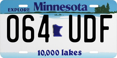 MN license plate 064UDF