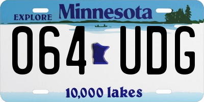 MN license plate 064UDG