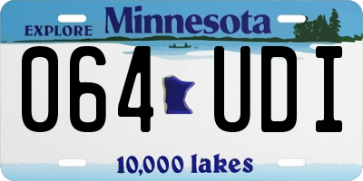 MN license plate 064UDI