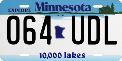 MN license plate 064UDL