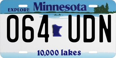 MN license plate 064UDN