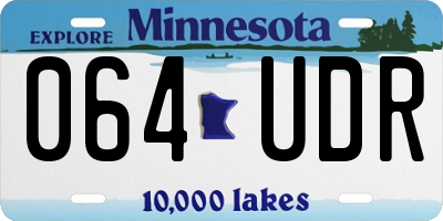 MN license plate 064UDR