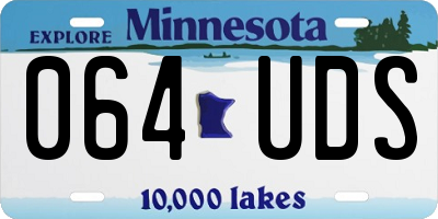 MN license plate 064UDS