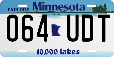 MN license plate 064UDT