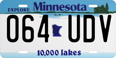 MN license plate 064UDV