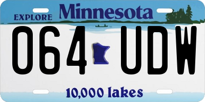 MN license plate 064UDW