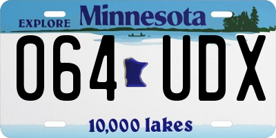 MN license plate 064UDX