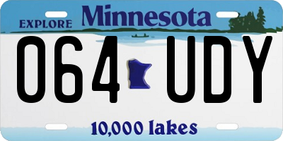 MN license plate 064UDY