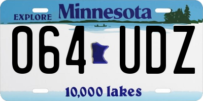 MN license plate 064UDZ