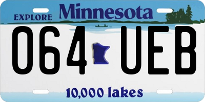 MN license plate 064UEB