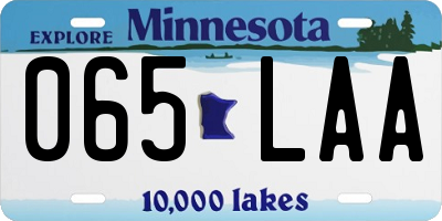 MN license plate 065LAA