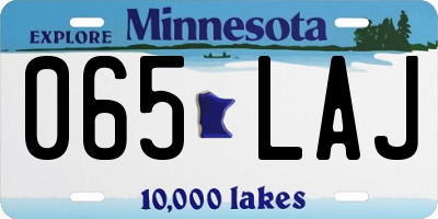 MN license plate 065LAJ