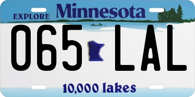 MN license plate 065LAL