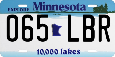 MN license plate 065LBR