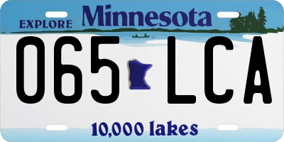MN license plate 065LCA