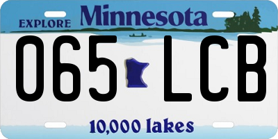 MN license plate 065LCB
