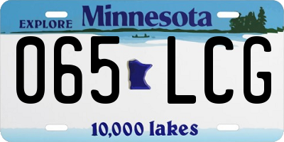 MN license plate 065LCG