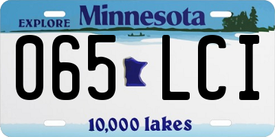 MN license plate 065LCI