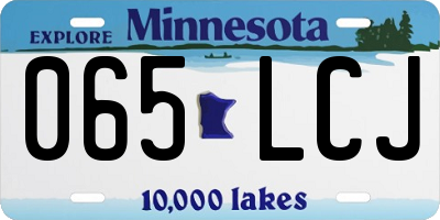 MN license plate 065LCJ