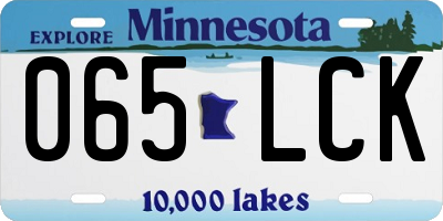 MN license plate 065LCK