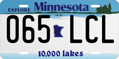 MN license plate 065LCL