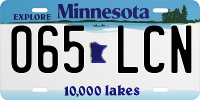 MN license plate 065LCN