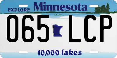 MN license plate 065LCP