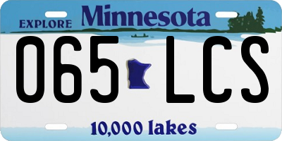 MN license plate 065LCS