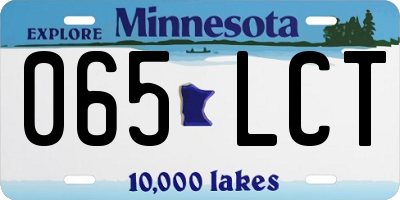 MN license plate 065LCT
