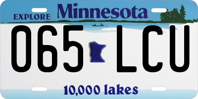 MN license plate 065LCU