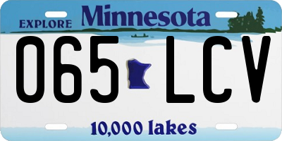 MN license plate 065LCV