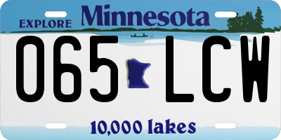 MN license plate 065LCW
