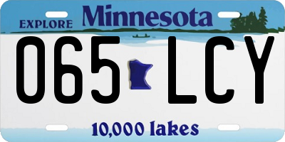 MN license plate 065LCY
